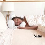 Flawless Face Pillow Cloud in White with satin pillowcase