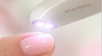 Curing Maniwand gel with the handheld LED light