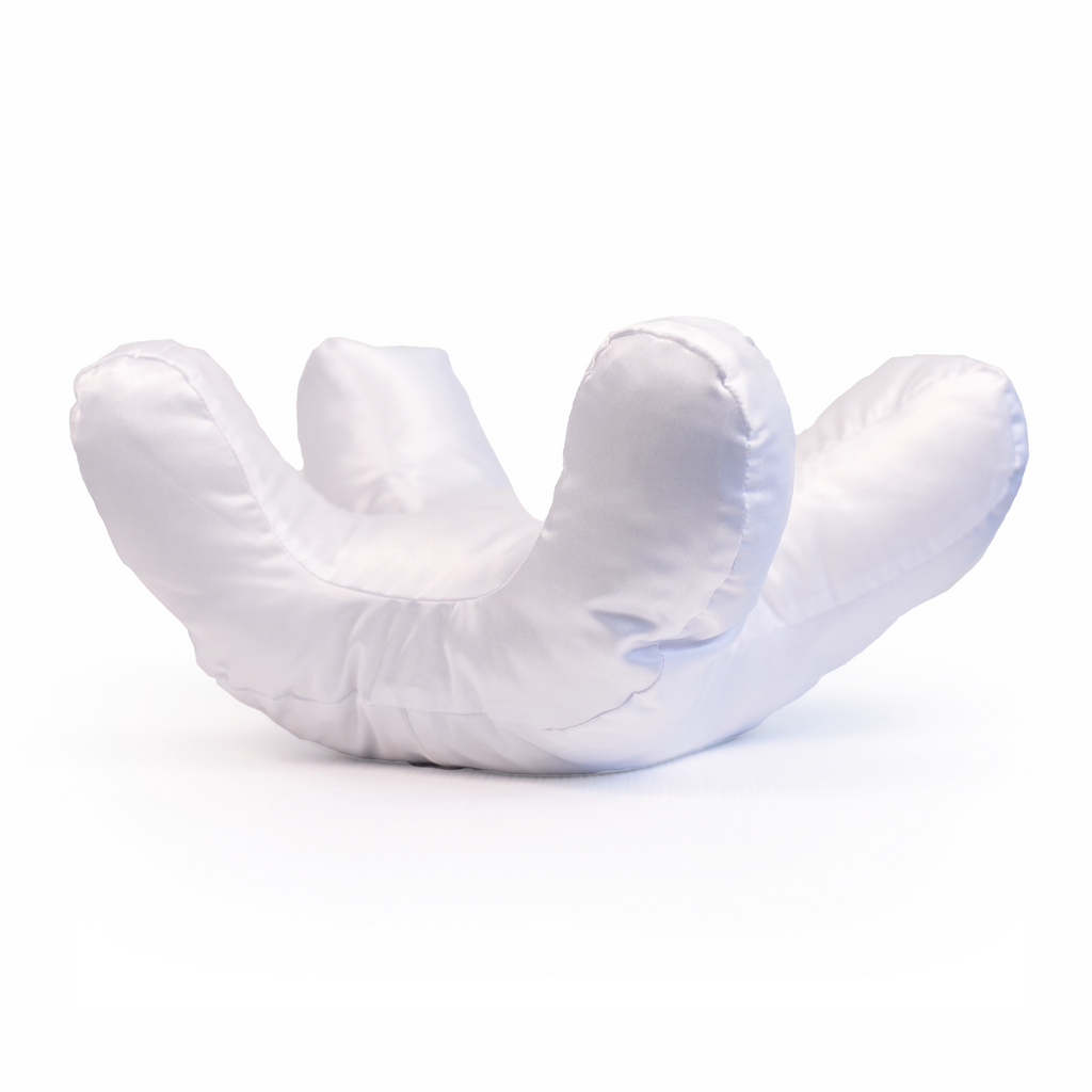 Included white charmeuse satin pillowcase